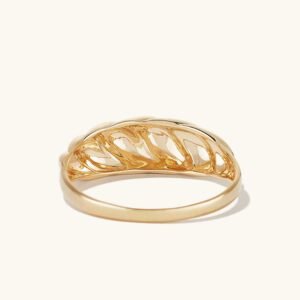 Thin Crescent Dome Ring